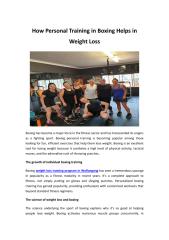 How Personal Training in Boxing Helps in Weight Loss.pdf