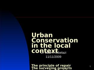 urban conservation Lect 4.ppt