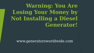 Warning- Generators Worldwide.ppt